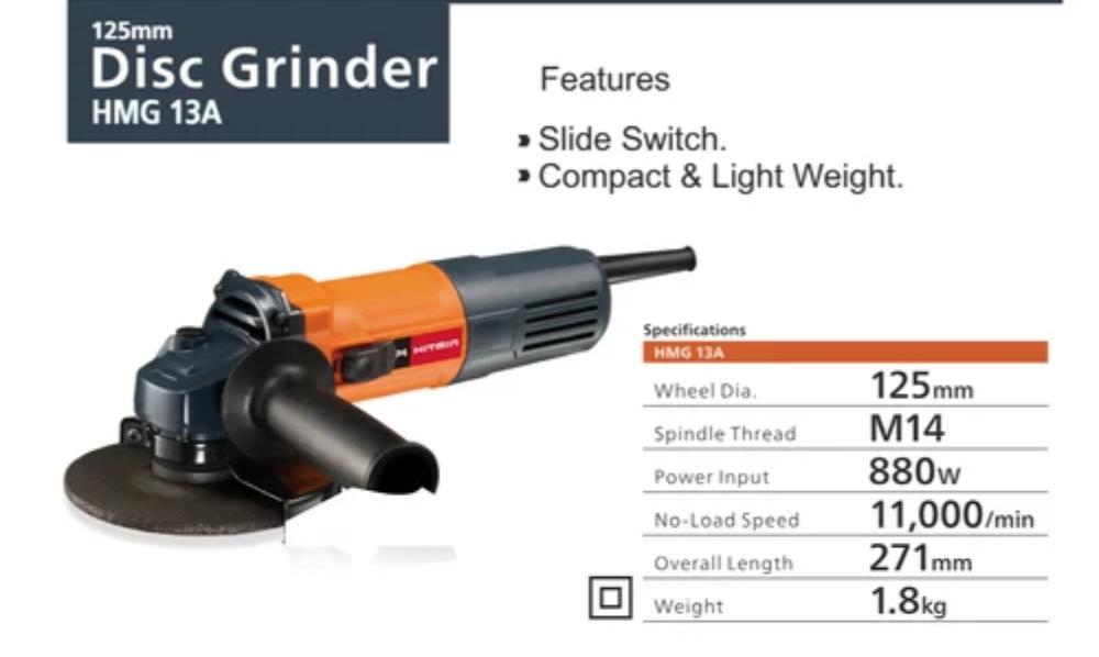 HIKOKI HMG 13A 125 mm Angle Grinders 880 W 11000 rpm_1