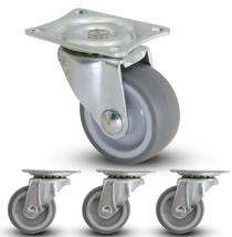 4 x 1.5 inch Plastic Swivel Caster Wheel 100 kg_0