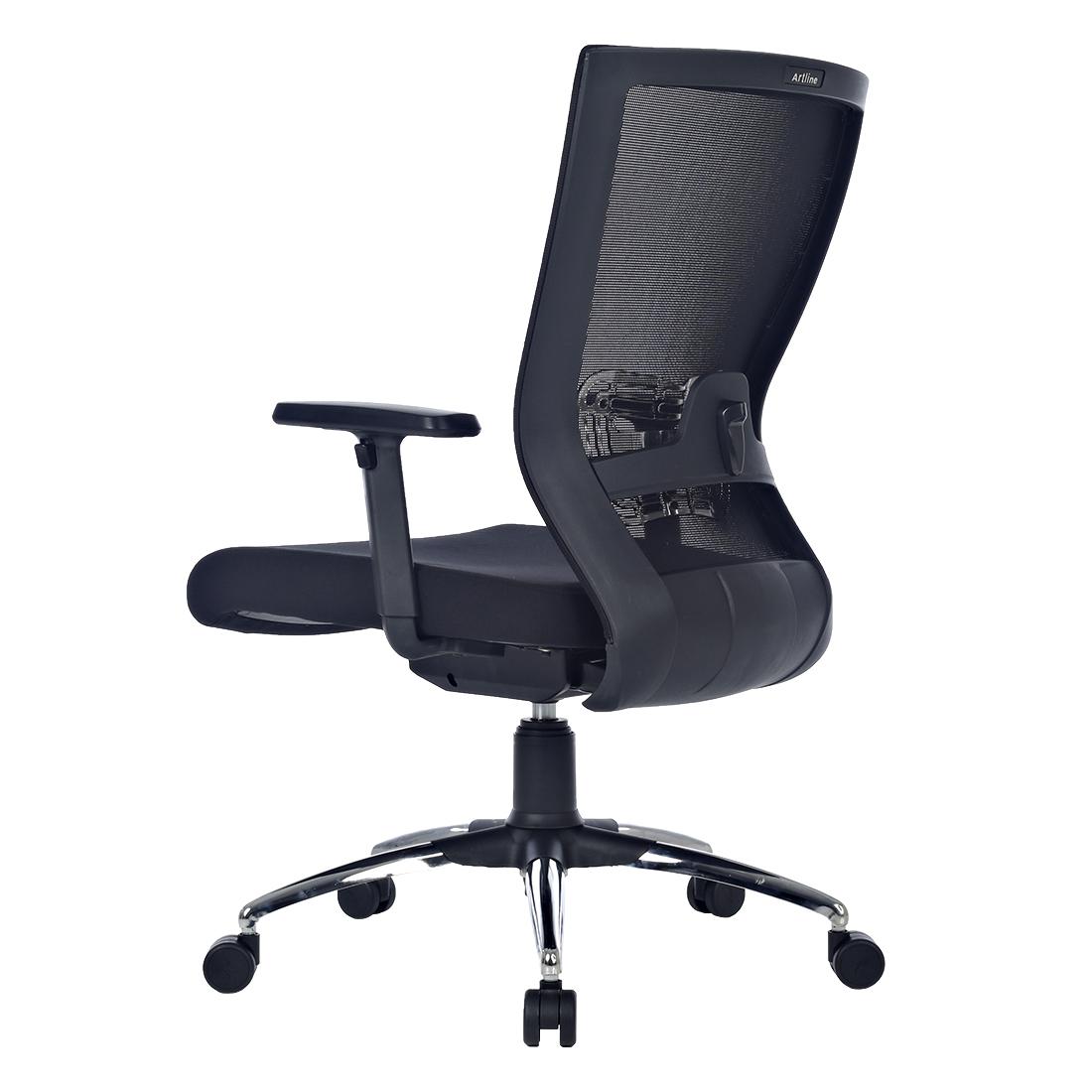 Durian Mesh Chair Black 610 x 705 x 1085 mm Two Pieces Injection Moulded Office Chairs_1