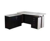Western Interio Executive Office Tables Black and White Wooden_0
