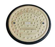 THERMODRAIN Solid Top Manhole Cover FRP Granite Finish 400 mm_0