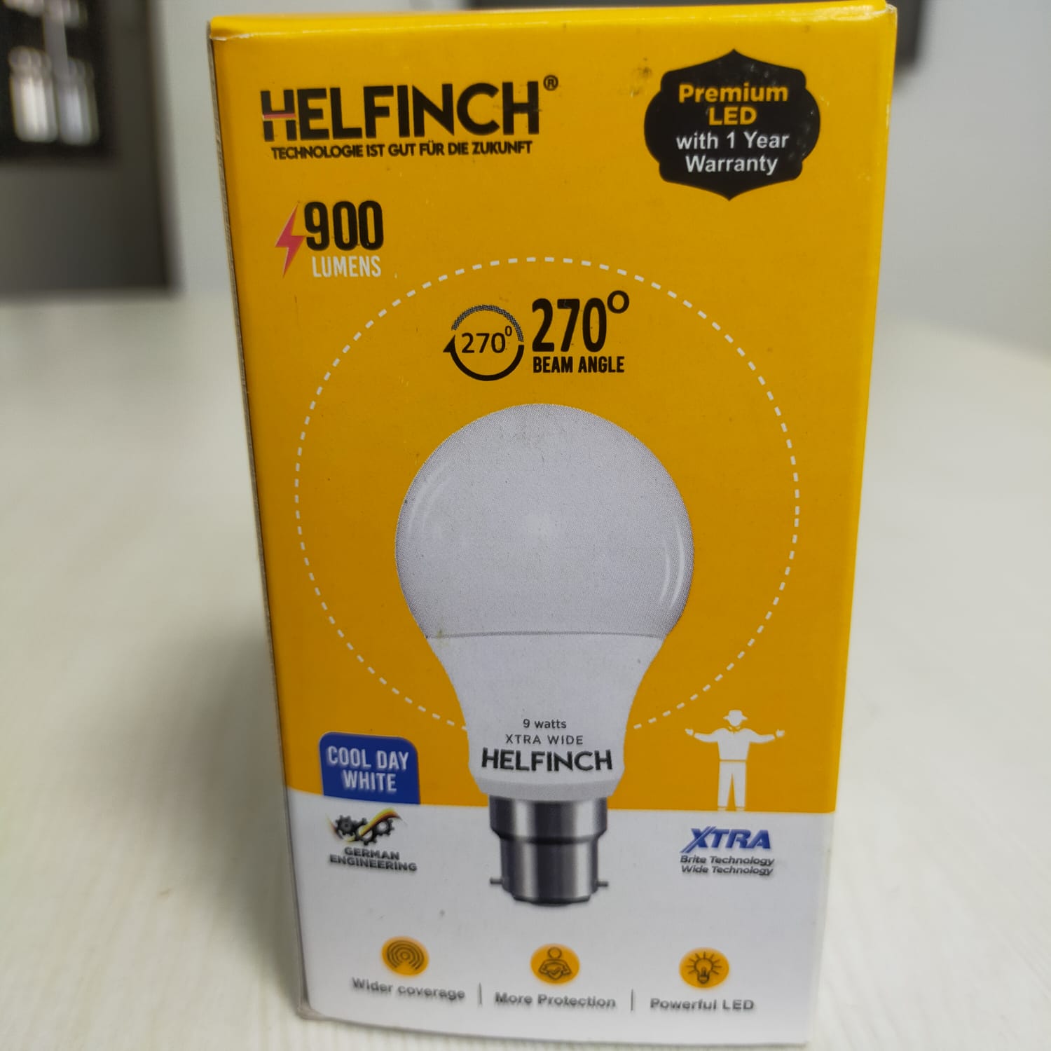 Helfinch 9 W Cool White B22 150 piece 15000 h LED Bulbs_4