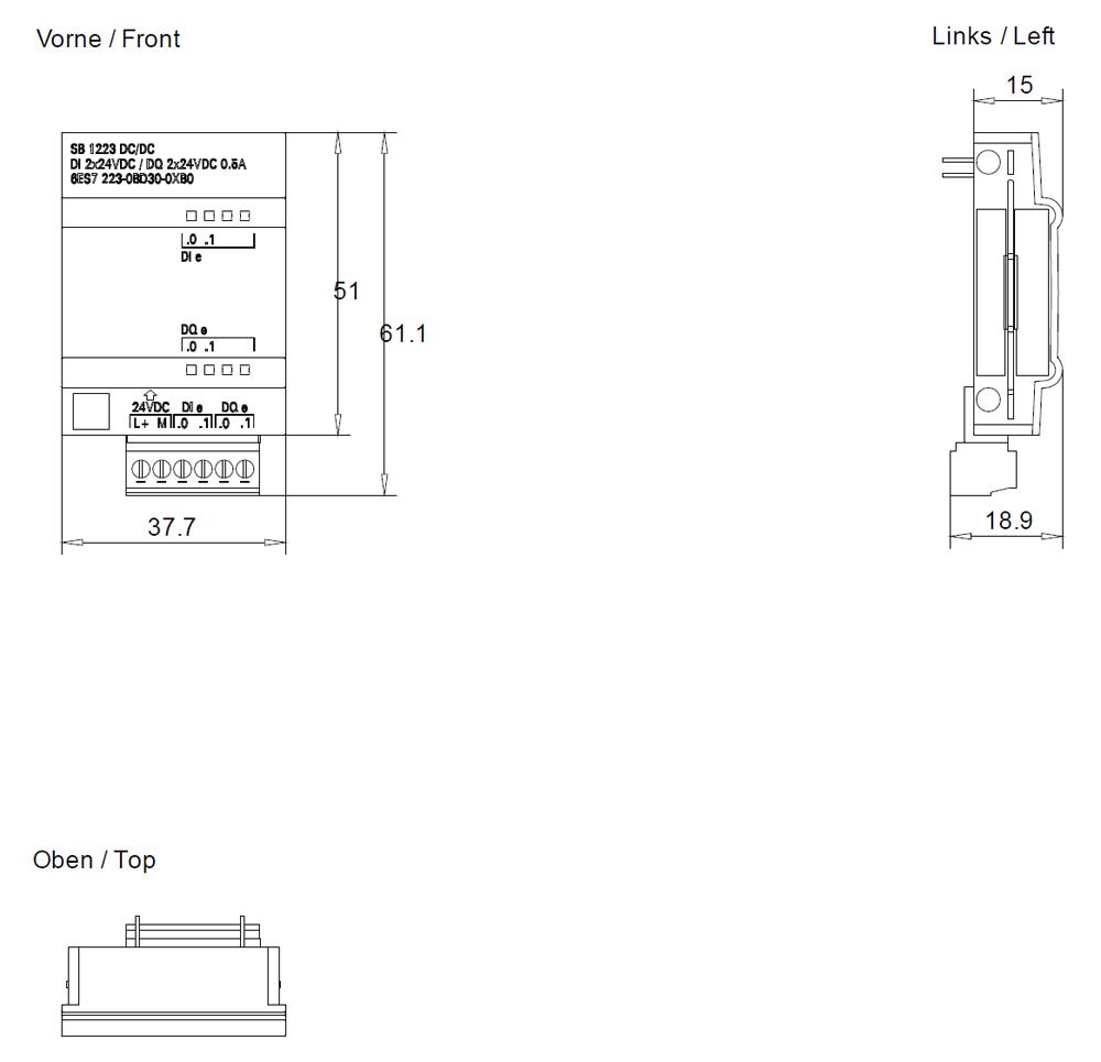 SIEMENS Programmable Logic Controller 6ES72230BD300XB0 24V_1
