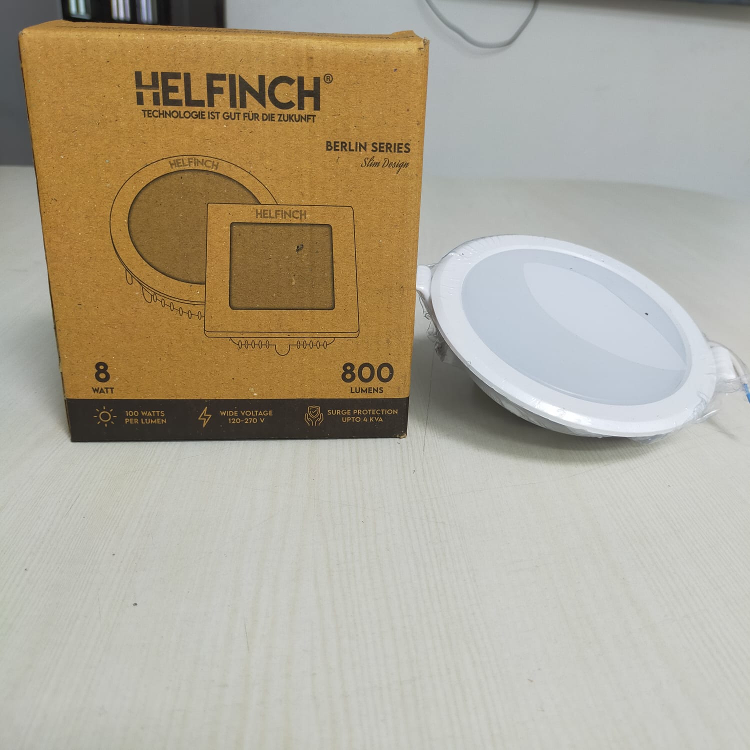HELFINCH 8 W Round Cool White 120 x 100 mm LED Panel Lights Recessed Mounted_1