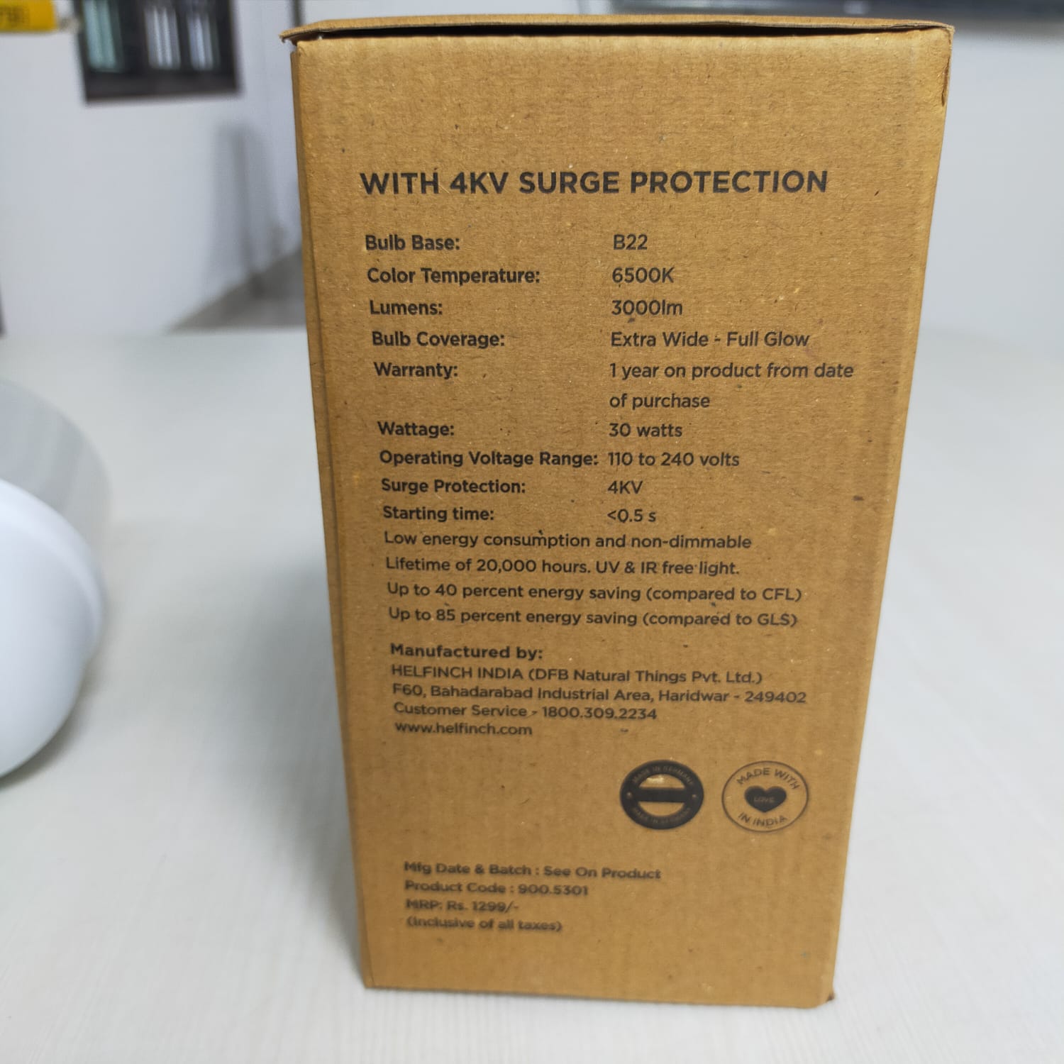 HELFINCH 8 W Round Cool White 120 x 100 mm LED Panel Lights Recessed Mounted_3