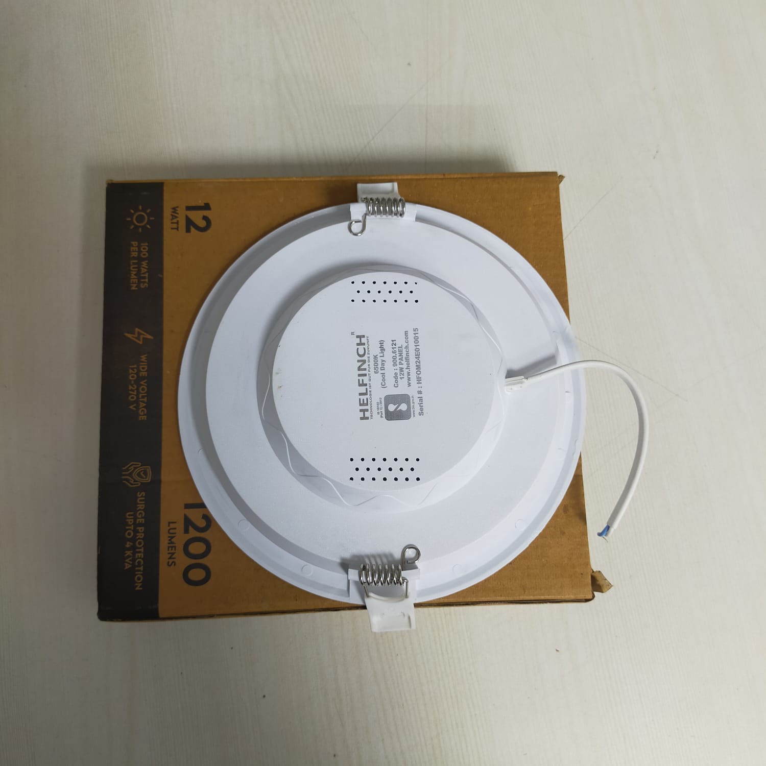 HELFINCH 12 W Round Cool White 150 x 165 mm LED Panel Lights Recessed Mounted_2