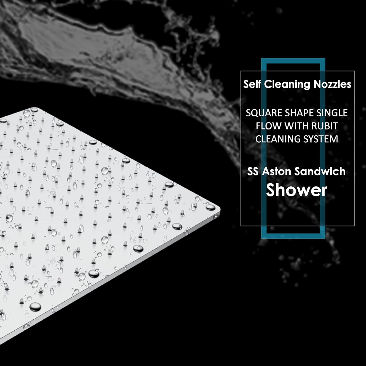 R.N. 6001 Overhead Single Flow Shower 12 x 12 inch Stainless Steel_3