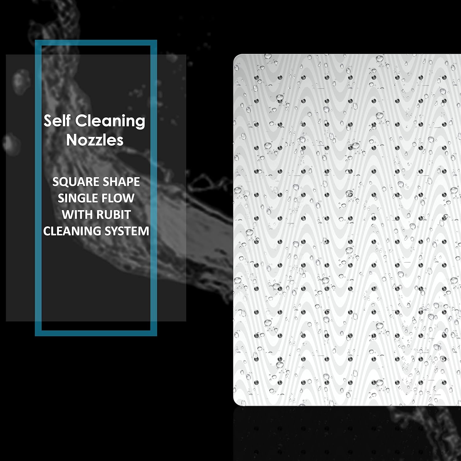 R.N. 6111 Overhead Single Flow Shower 6 x 6 inch Stainless Steel_3