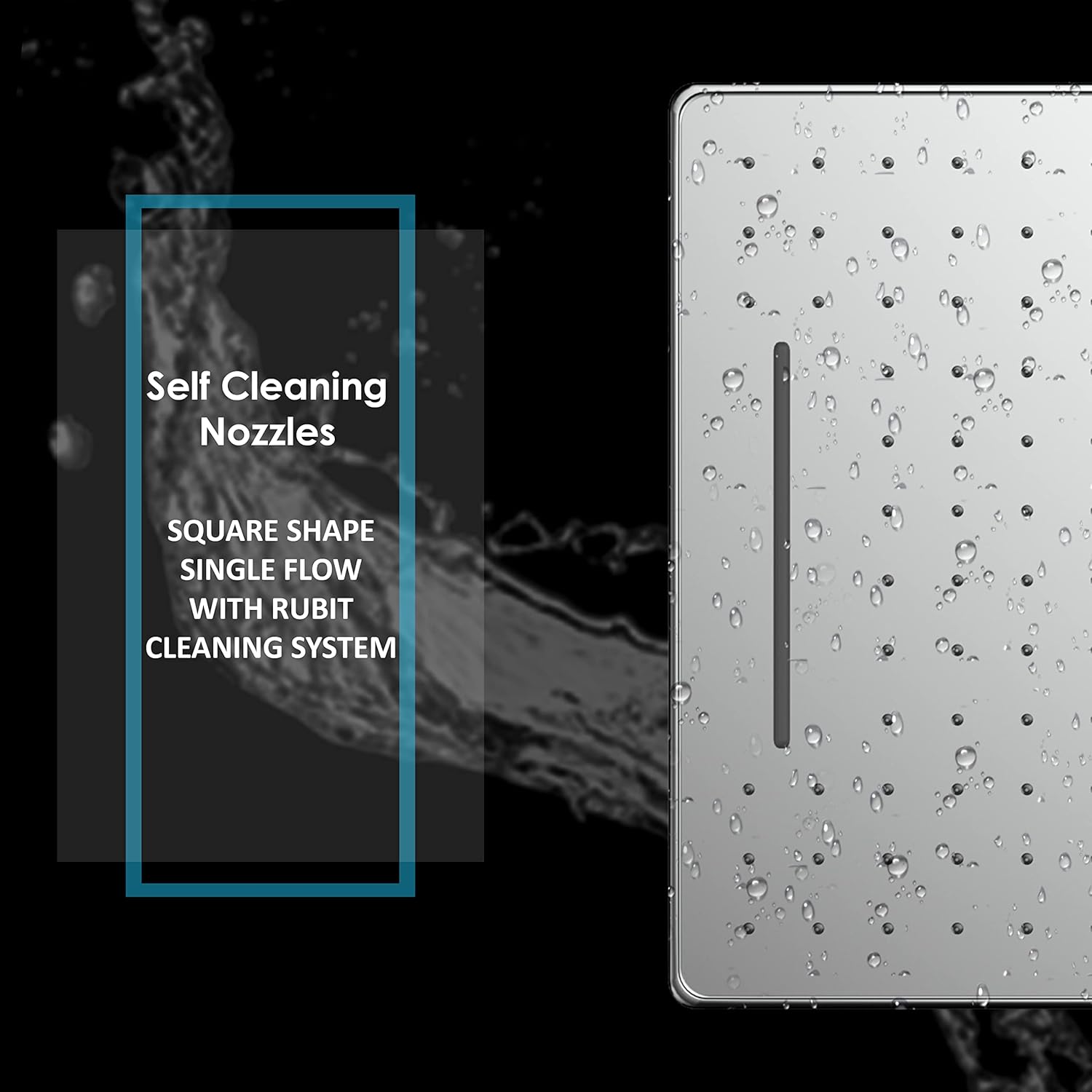 R.N. 6301 Overhead Single Flow Shower 12 x 12 inch Stainless Steel_3