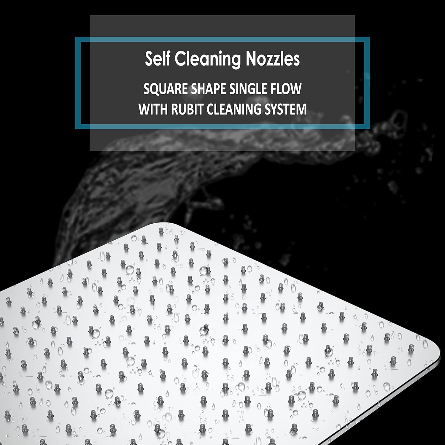 R.N. 6801 Overhead Single Flow Shower 4 x 4 inch Stainless Steel_3