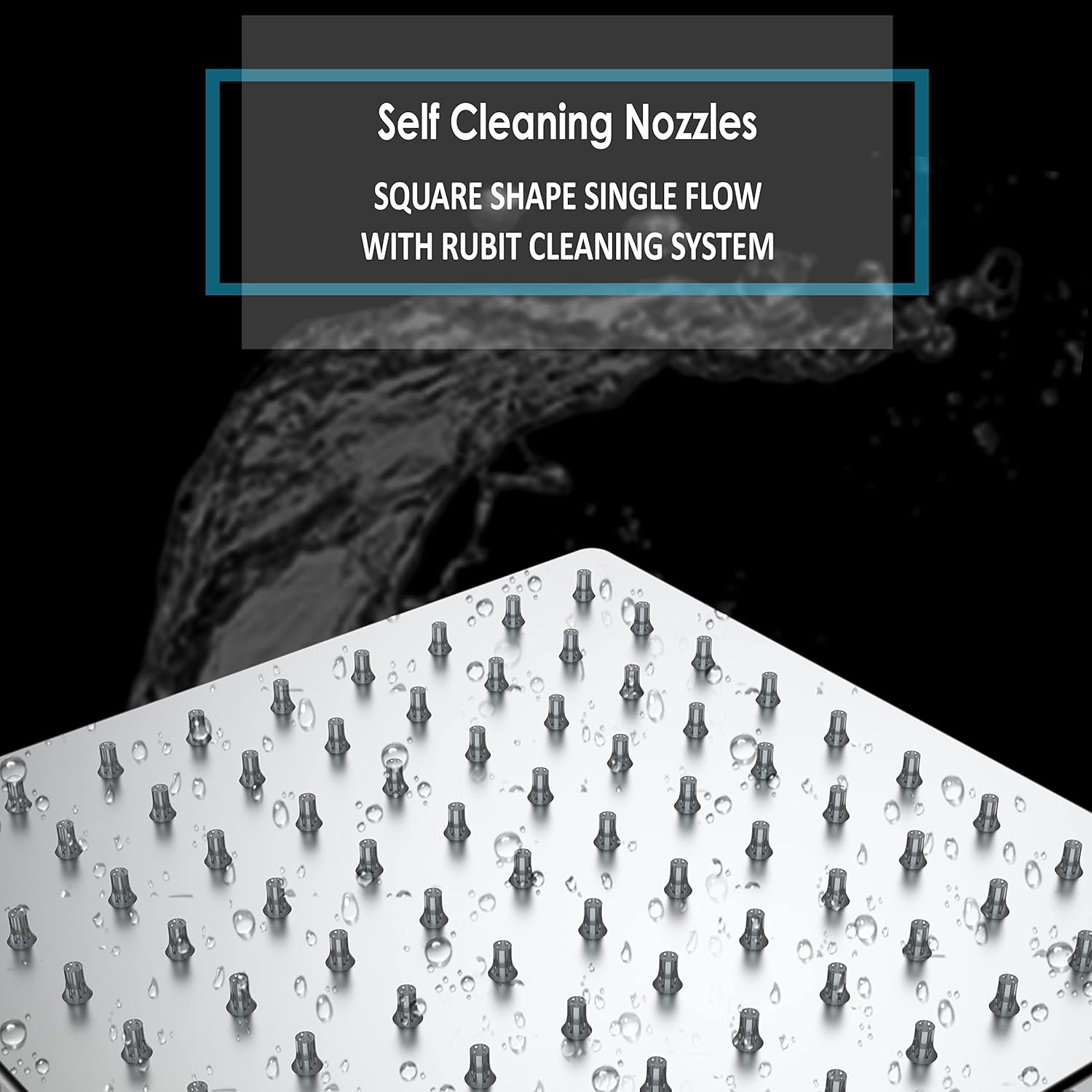 R.N. 6561 Overhead Single Flow Shower 4 x 4 inch Stainless Steel_3