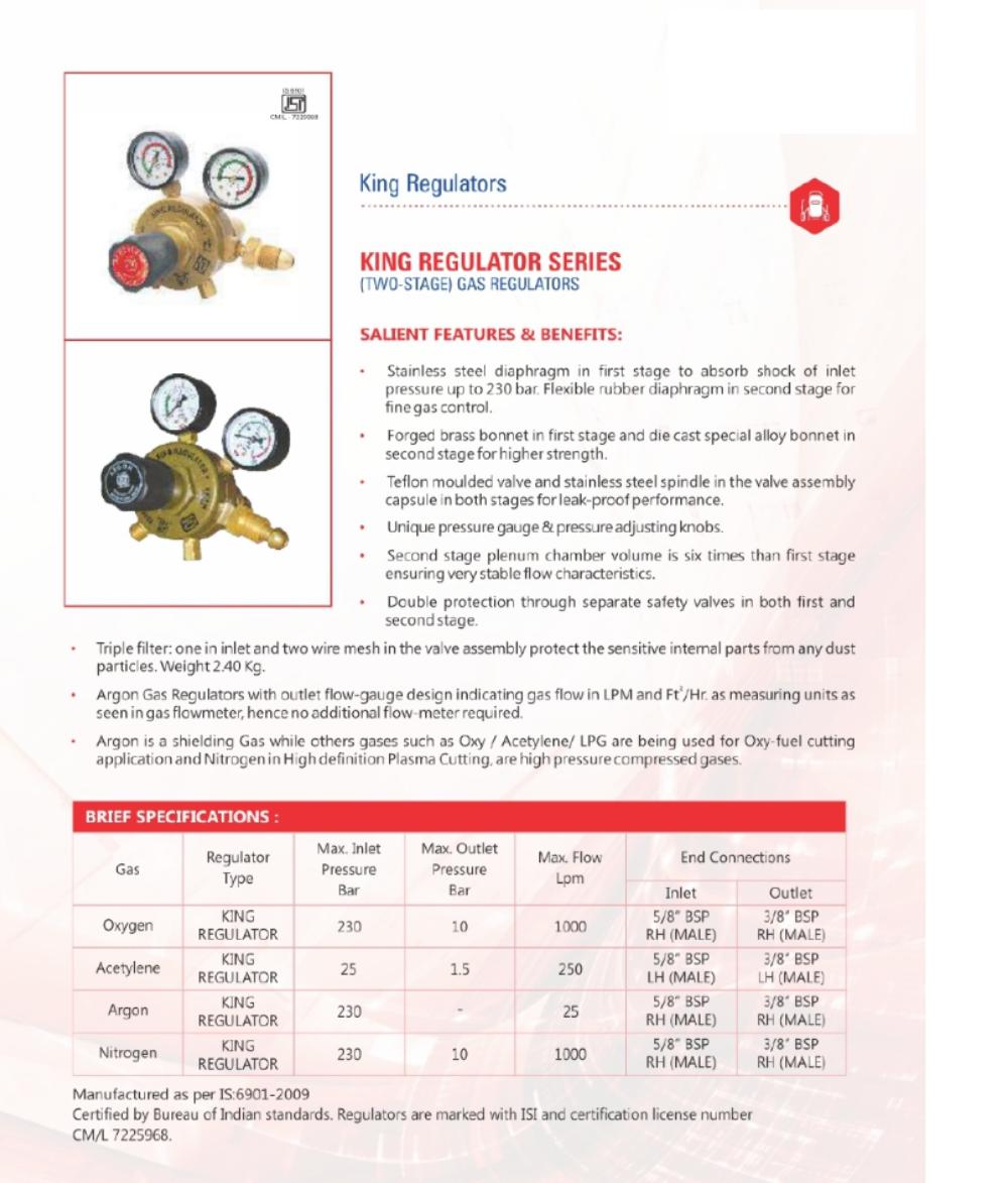 Ador Pressure Regulator 1 - 23 MPa King Regulator_2