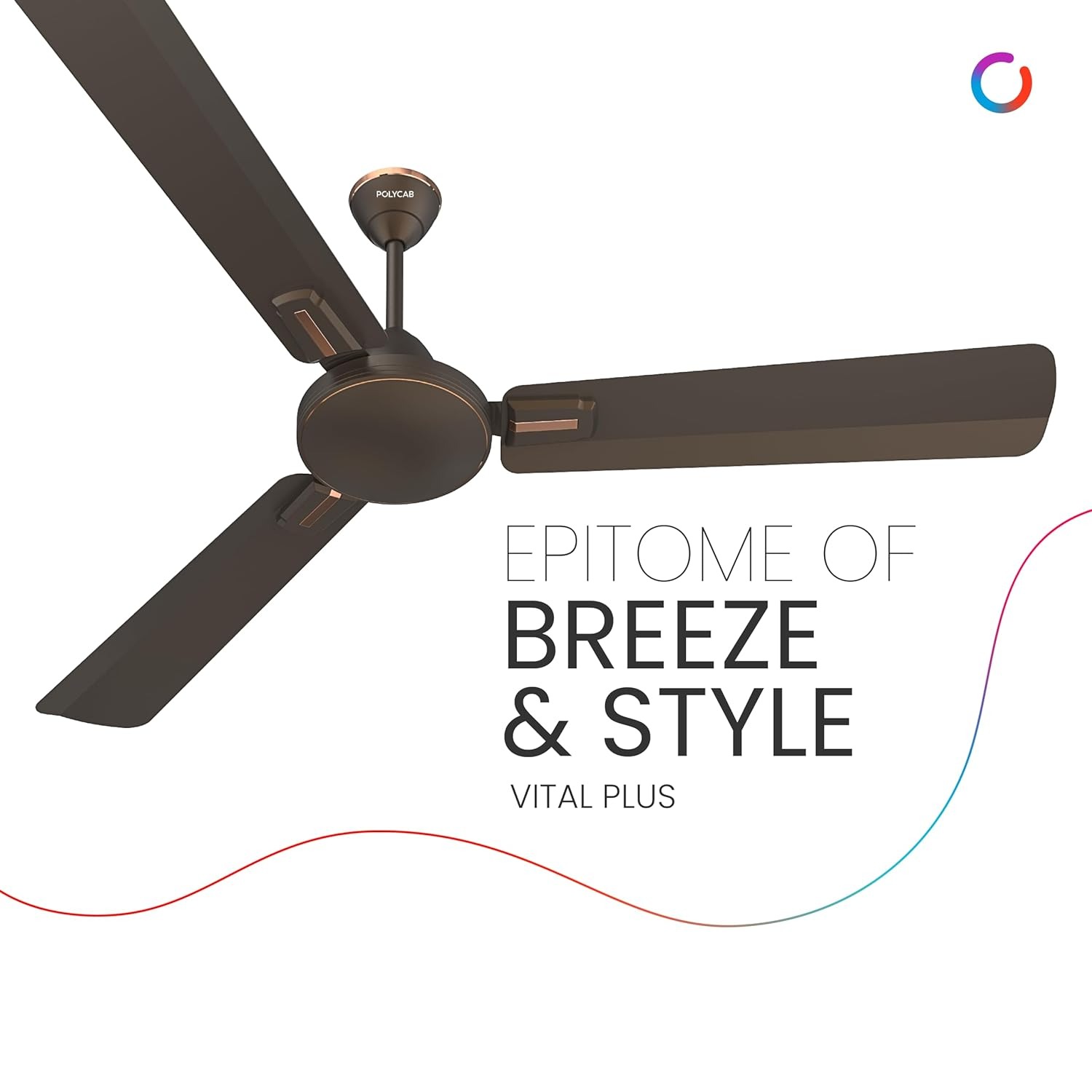 Polycab Vital Plus 1200 mm 3 Blades 53 W Jacob Bean Ceiling Fans_1