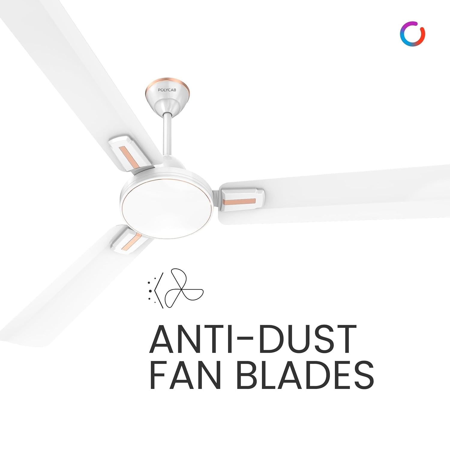 Polycab Vital Plus 1200 mm 3 Blades 53 W White Satin Ceiling Fans_1