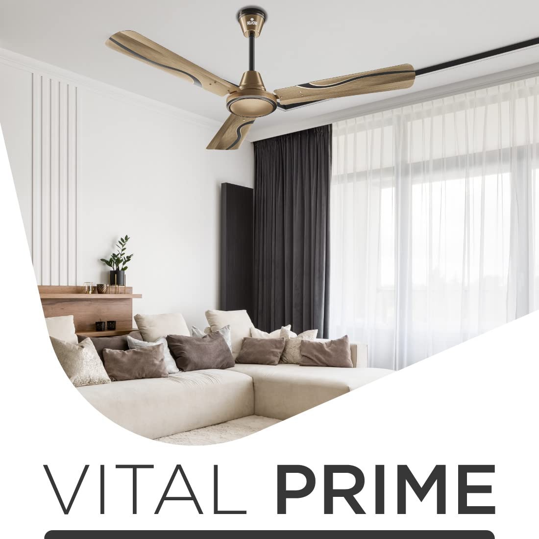 Polycab Vital Prime 1200 mm 3 Blades 75 W Brass Ceiling Fans_1