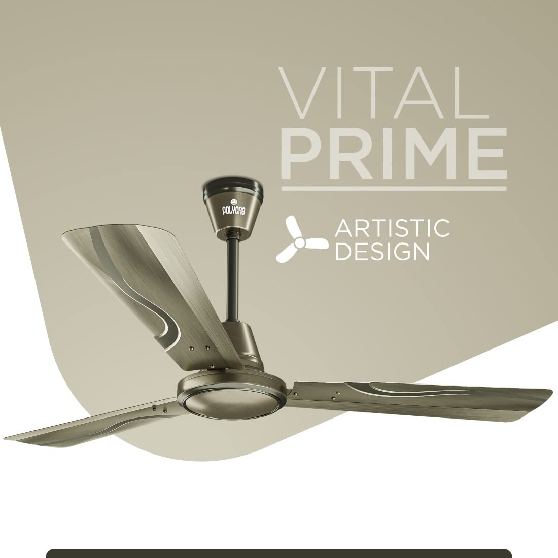 Polycab Vital Prime 1200 mm 3 Blades 75 W Nickle Ceiling Fans_3