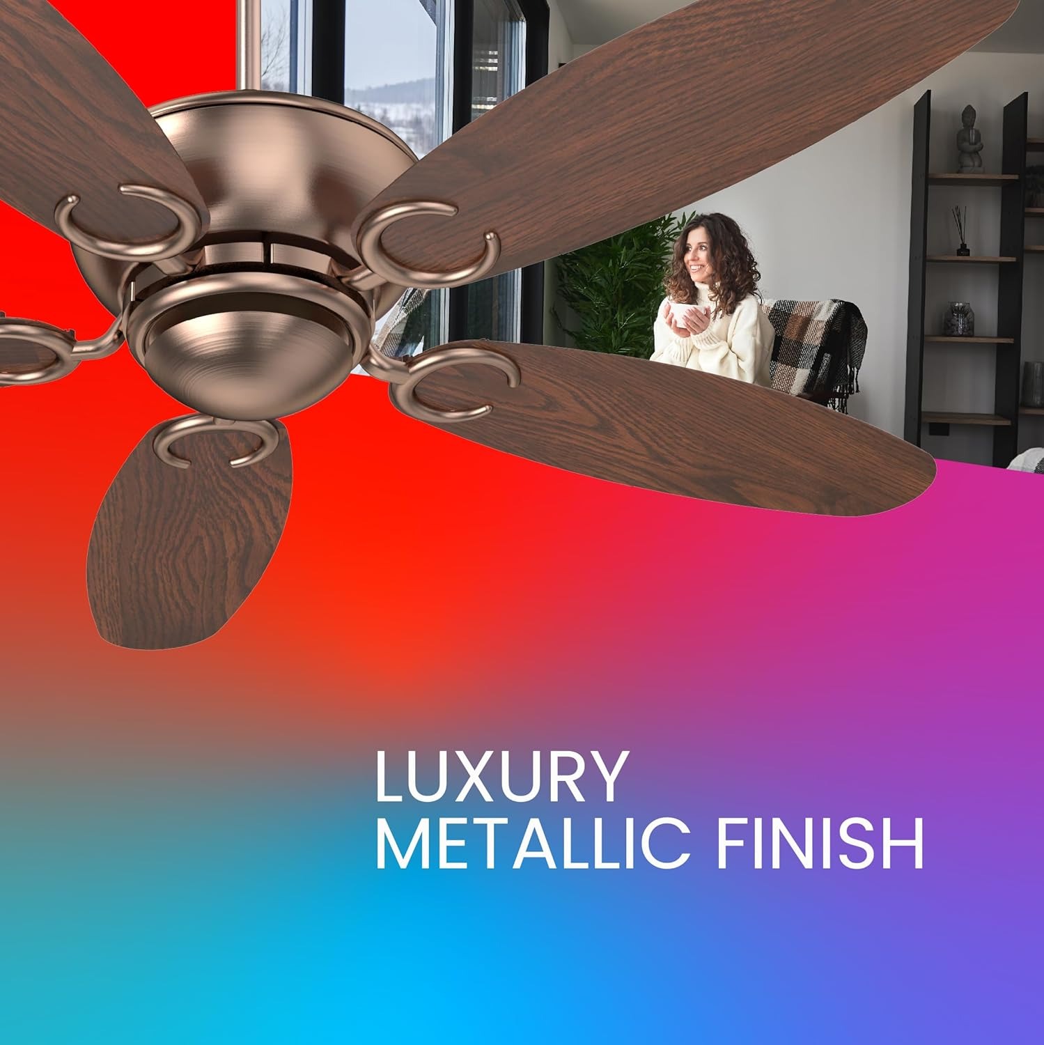 Polycab Superia SP04 BLDC 1200 mm 5 Blades 42 W Antique Copper Rosewood Ceiling Fans_1