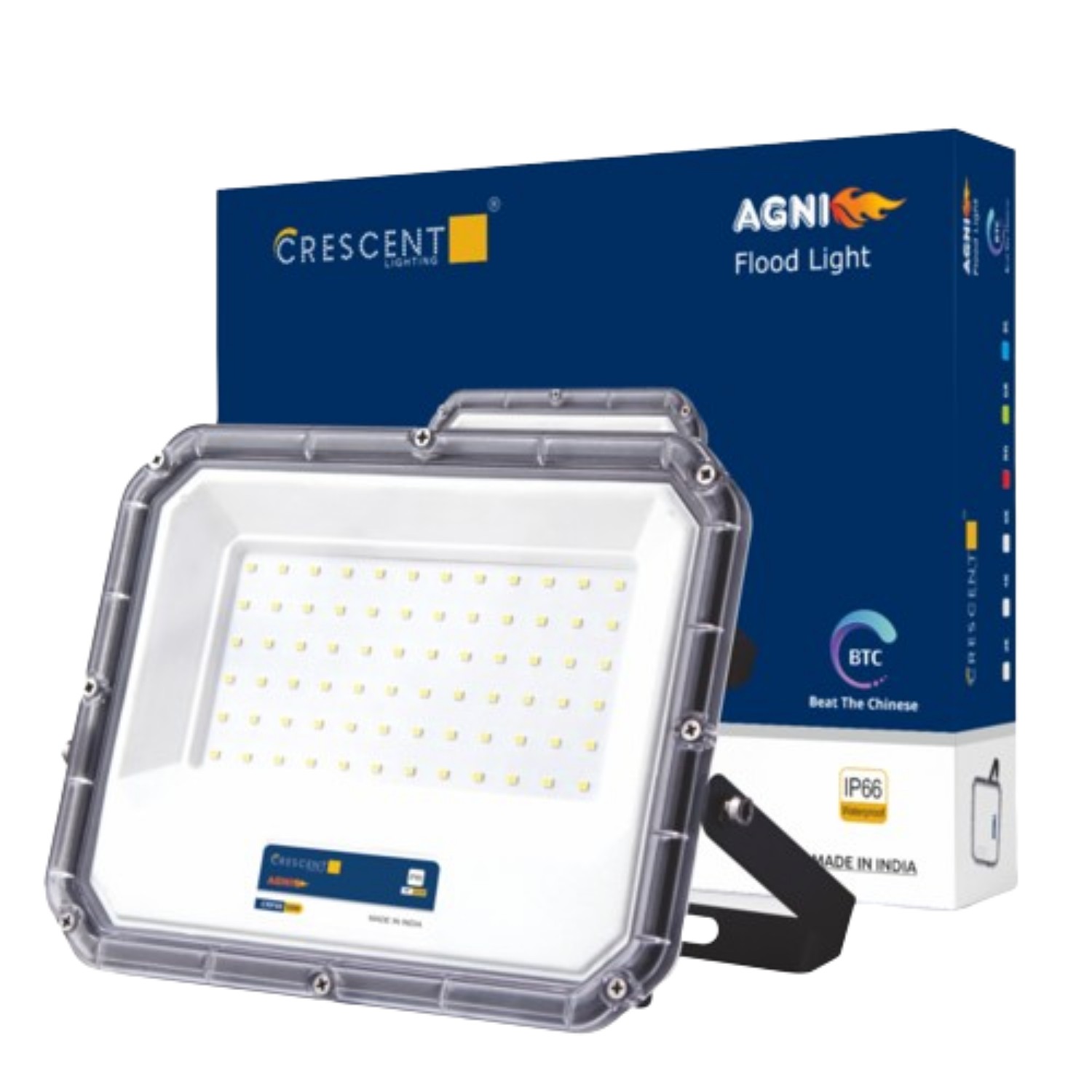 CREATESTAR Led-spot, warm wit, voor buiten, 48 W, 3000 K, wandwash, 4800 lumen, IP66 waterdicht, voor landschap, tuin, binnenplaatsen