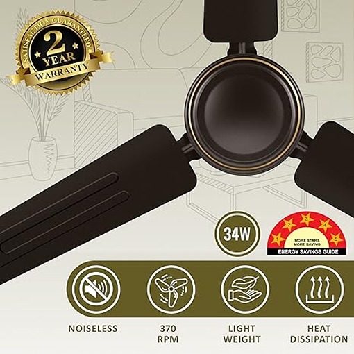 ANCHOR Penta Turbo Star 1200 mm 3 Blades 34 W Smoke Brown Ceiling Fans_2