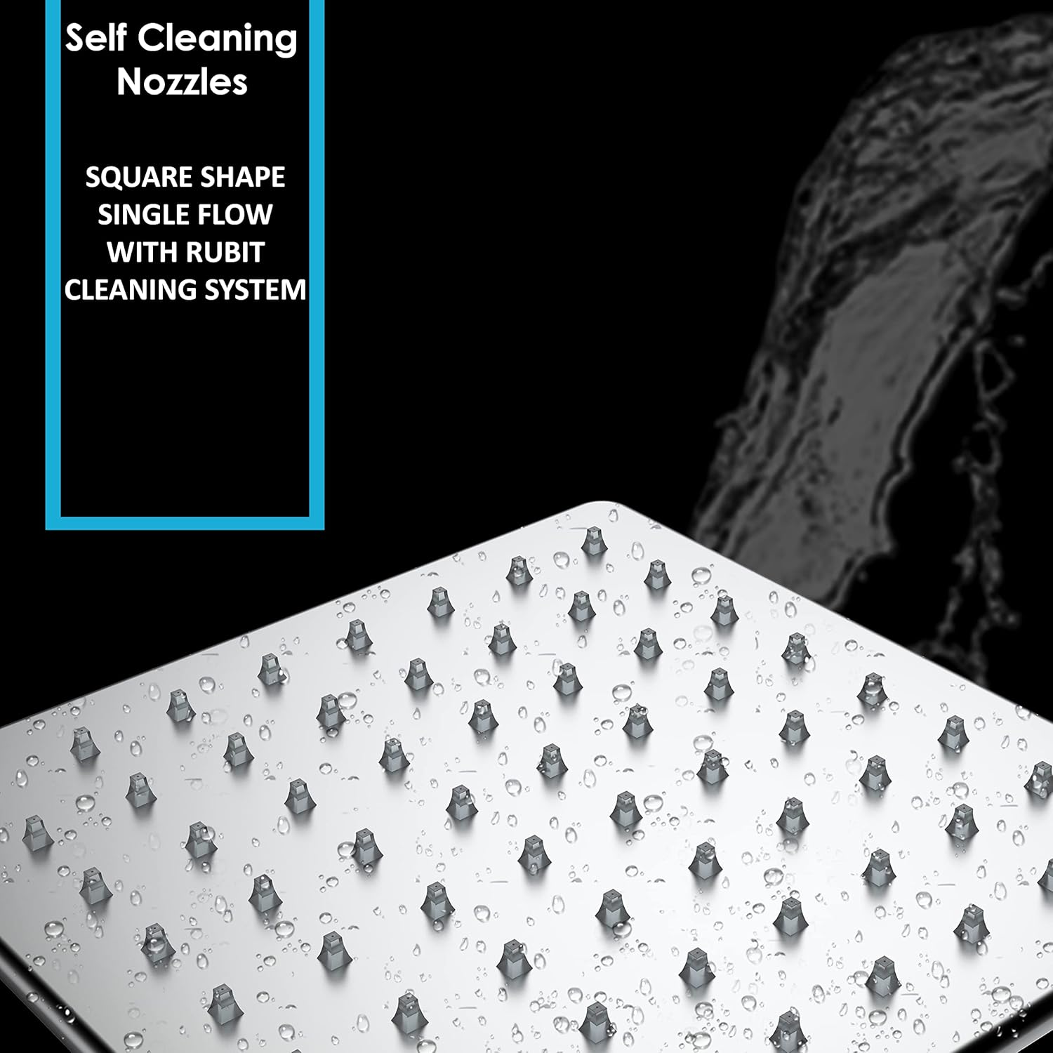 R.N. 6551S Overhead Single Flow Shower 6 x 6 inch Stainless Steel_3