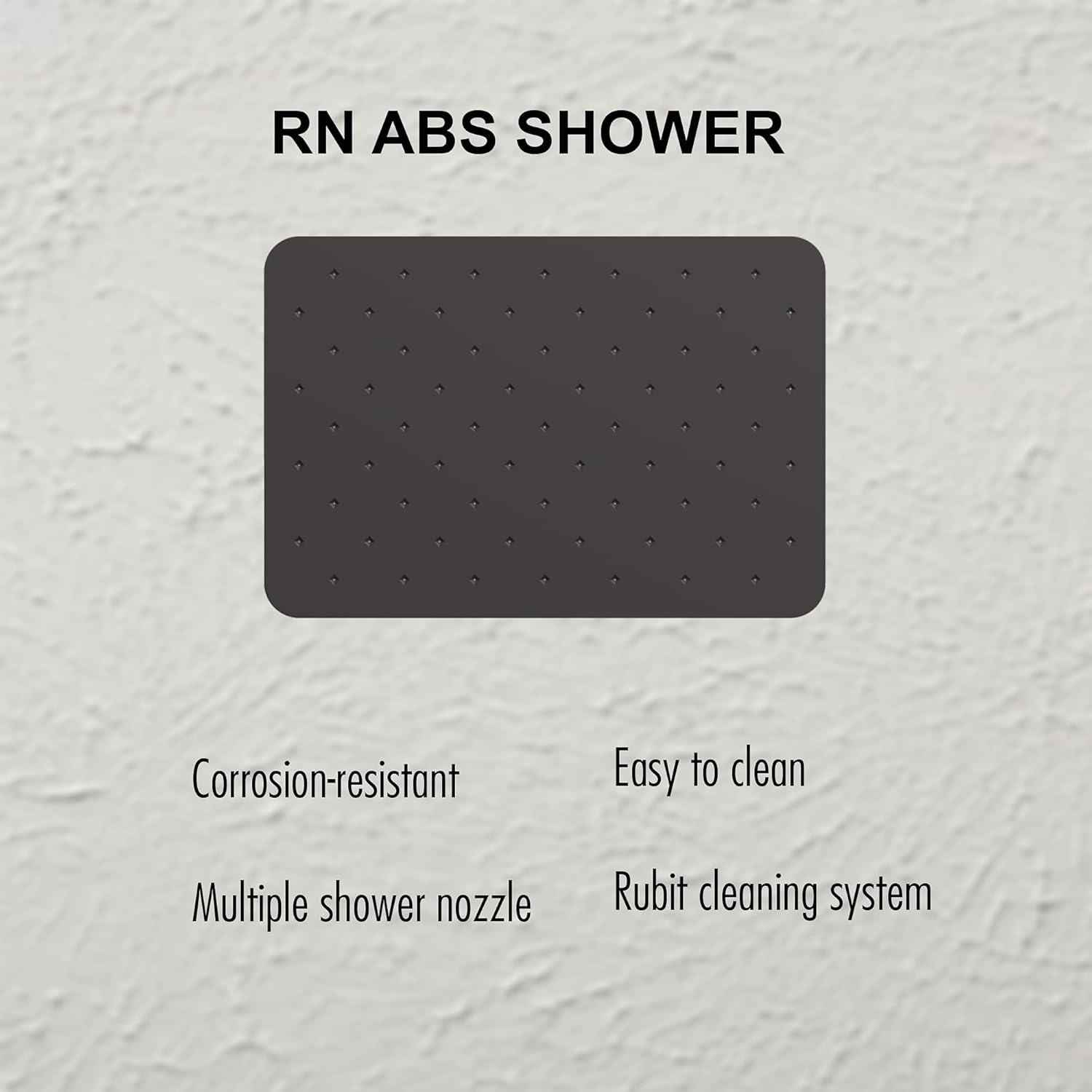 R.N. 7071 Overhead Single Flow Shower 250 x 170 mm ABS_2