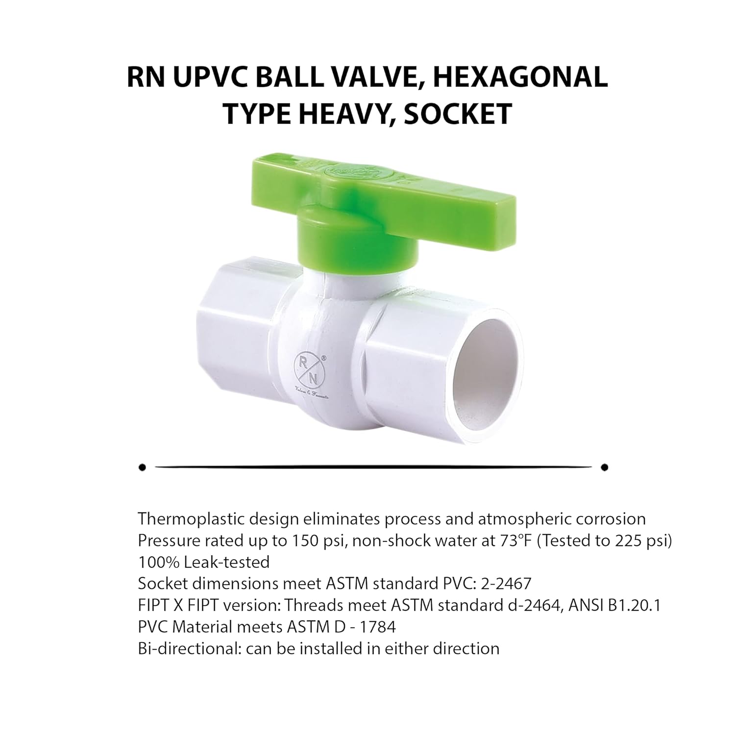 R.N. Manual UPVC Ball Valves 25 mm_2