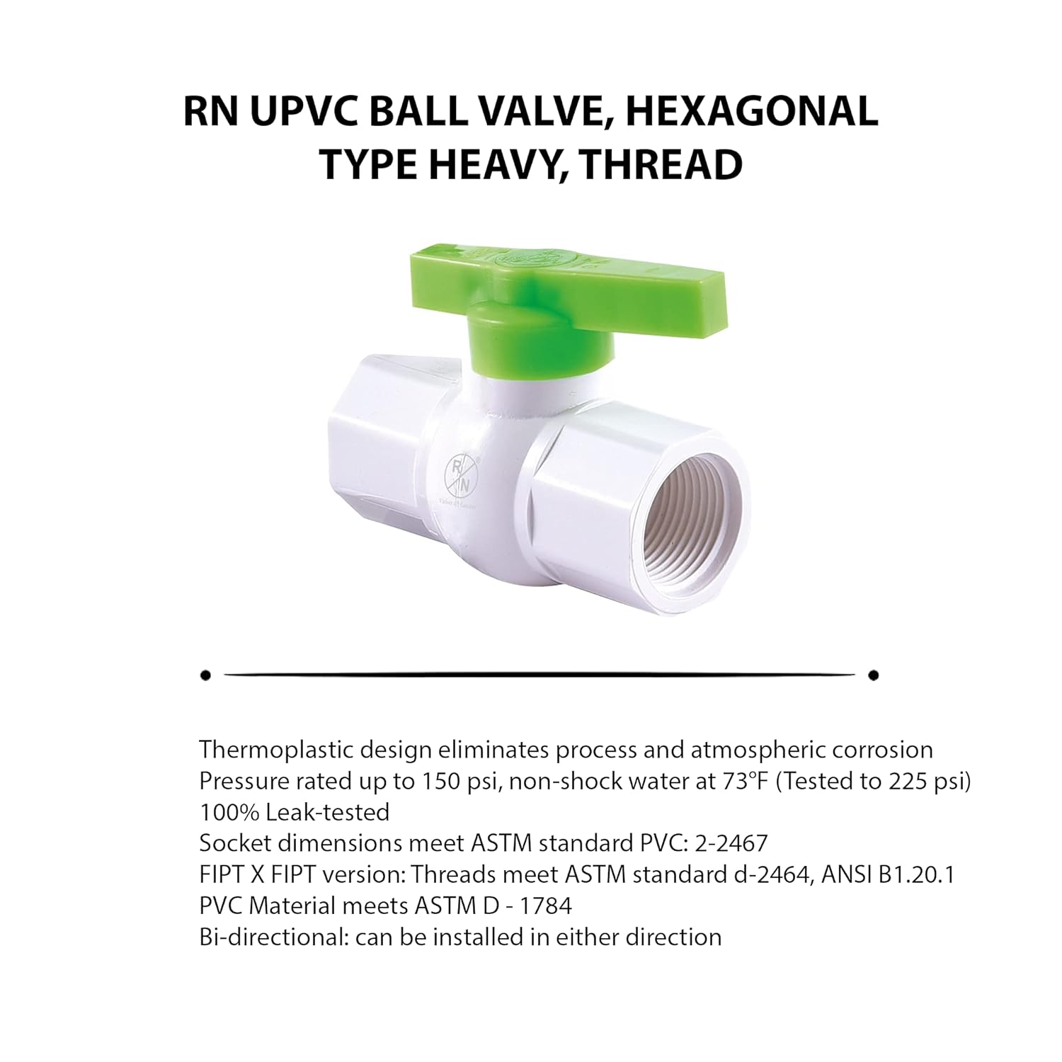 R.N. Manual UPVC Ball Valves 40 mm_2