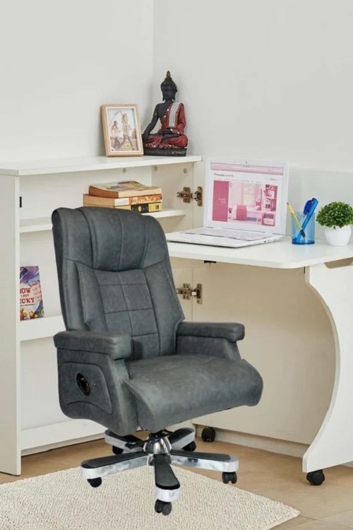 EVIAN Revolving Chair Grey D Ton 1168 x 673 x 533 mm Wooden Office Chairs_3