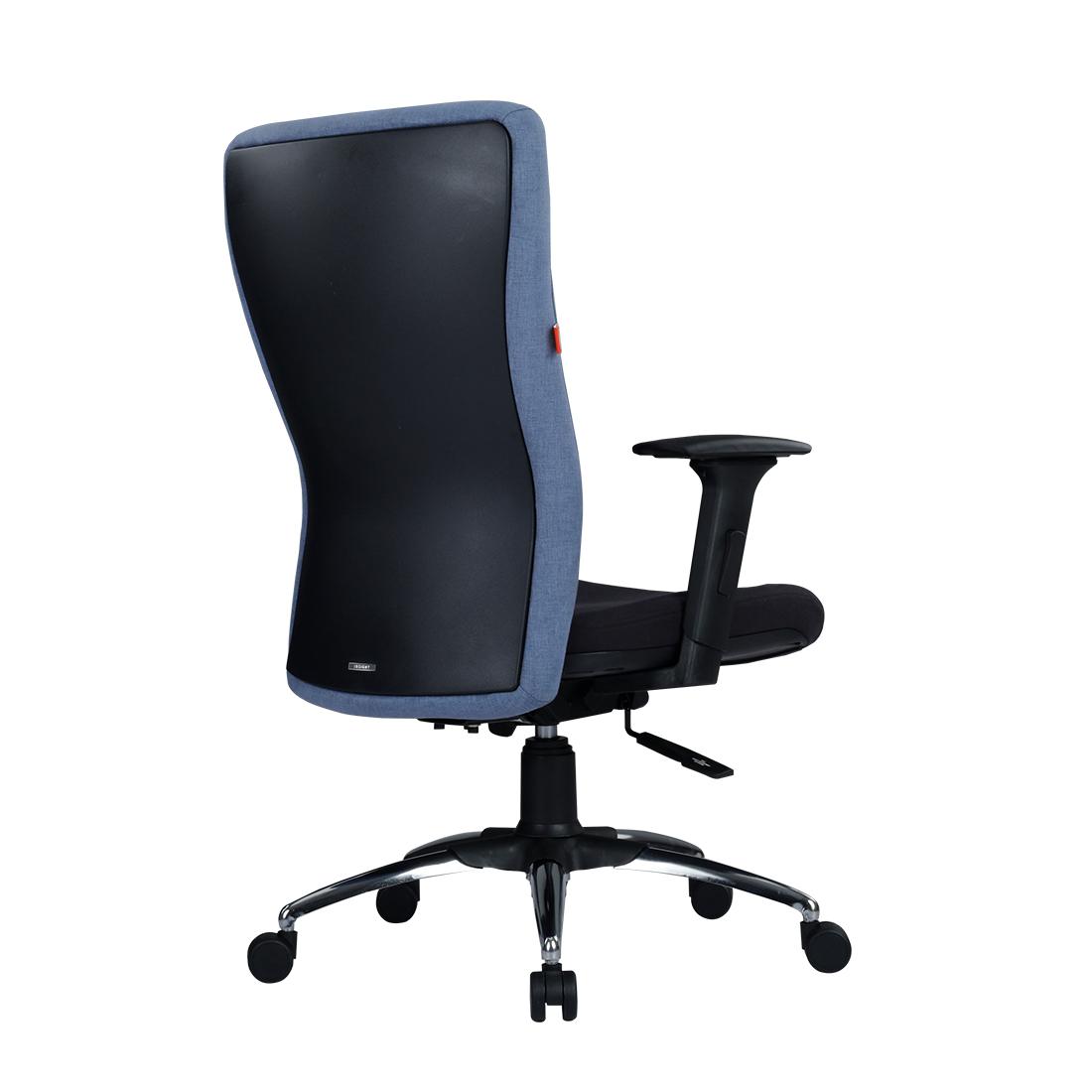Durian Premium Fabric Medium Back Black, Blue 620 x 690 x 1150 mm Hot Pressed Plywood Office Chairs_1