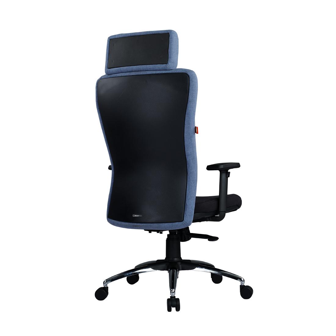 Durian Revolving Blue and Black 625 x 760 x 1320 mm Hot Pressed Plywood Office Chairs_1
