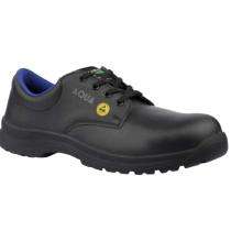 Euro Safety Printed Grain Leather Steel Toe Safety Shoes Black_0