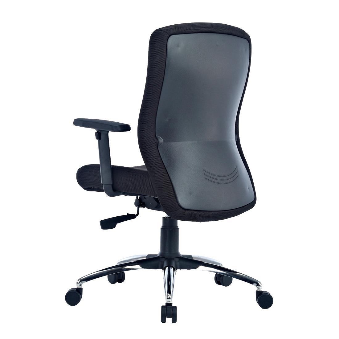 Durian MediumBack Premium Fabric Black 580 x 670 x 1070 mm Hot Pressed Plywood Office Chairs_1