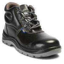 Allen Cooper Real Leather Steel Toe Safety Shoes Black_0