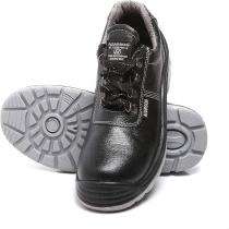 Agarson Real Leather Steel Toe Safety Shoes Black and Grey_0