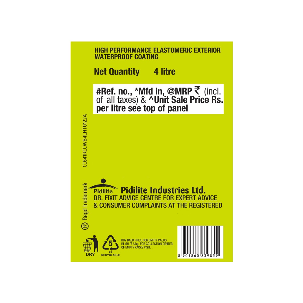 Dr.FIXIT 641 RAINCOAT CLASSIC Waterproofing Chemical in Litre_1