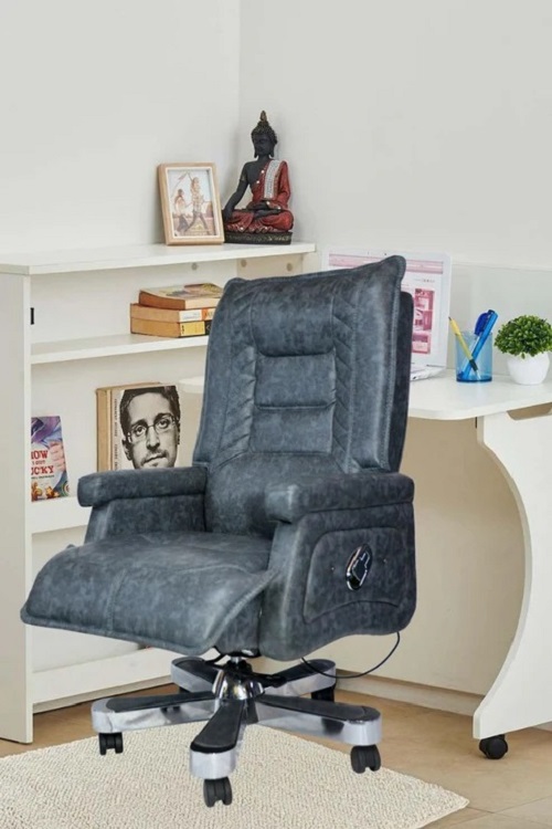 EVIAN Revolving Chair Grey 1117 x 673 x 533 mm Wooden Office Chairs_1