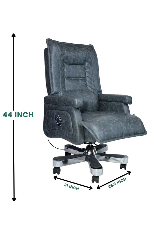 EVIAN Revolving Chair Grey 1117 x 673 x 533 mm Wooden Office Chairs_3