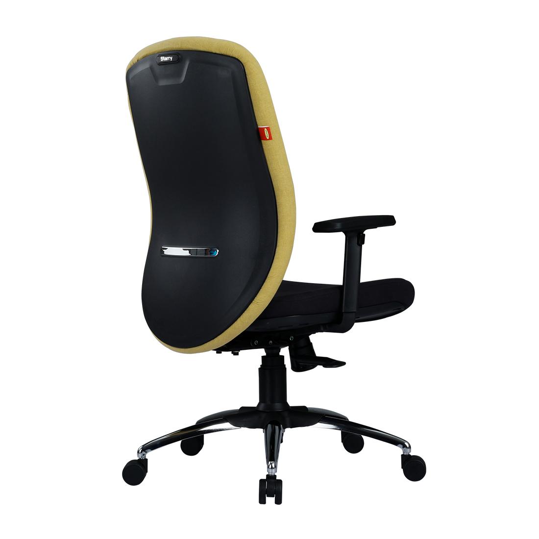 Durian MediumBack Standard Fabric Black and Yellow 625 x 685 x 1155 mm Hot Pressed Plywood Office Chairs_1