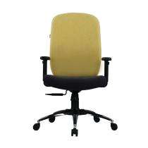 Durian MediumBack Standard Fabric Black and Yellow 625 x 685 x 1155 mm Hot Pressed Plywood Office Chairs_0
