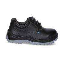 Allen Cooper Buff Fine Printed Leather Steel Toe Safety Shoes Black_0