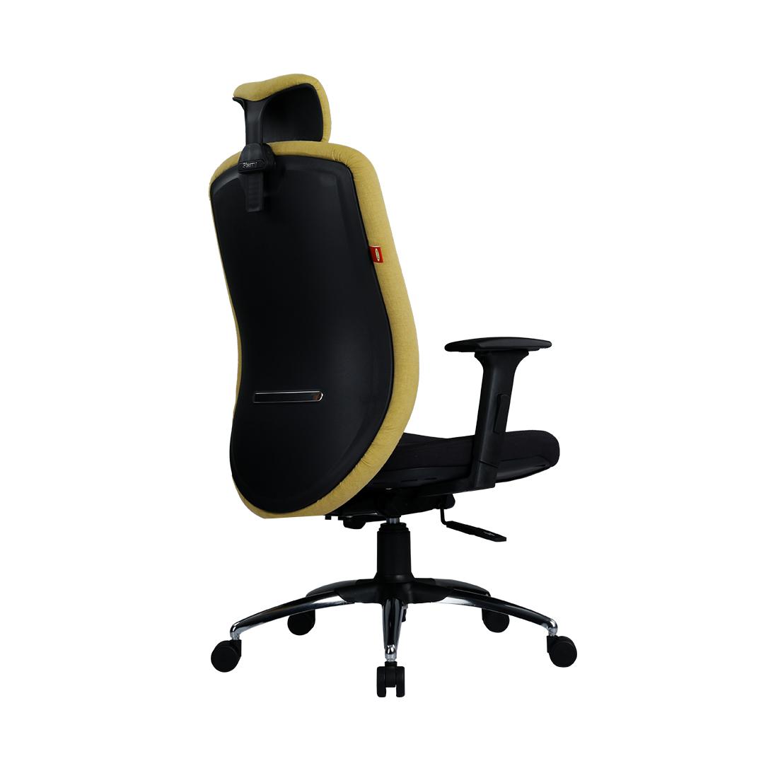 Durian HighBack Premium Fabric Chair Black and Yellow 620 x 695 x 1310 mm Hot Pressed Plywood Office Chairs_1