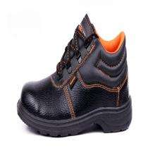 Buff Leather Steel Toe Safety Shoes Black_0