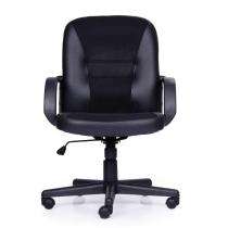 Durian MediumBack Leathrette Chair Black 610 x 520 x 1050 mm Hot Pressed Plywood Office Chairs_0