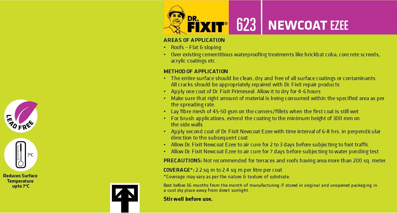 Dr.FIXIT 623 NEWCOAT EZEE Waterproofing Chemical in Litre_1