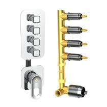 R.N. Chrome Plated 6 Way Concealed Diverter Set Faucet RNAMA24G34_0