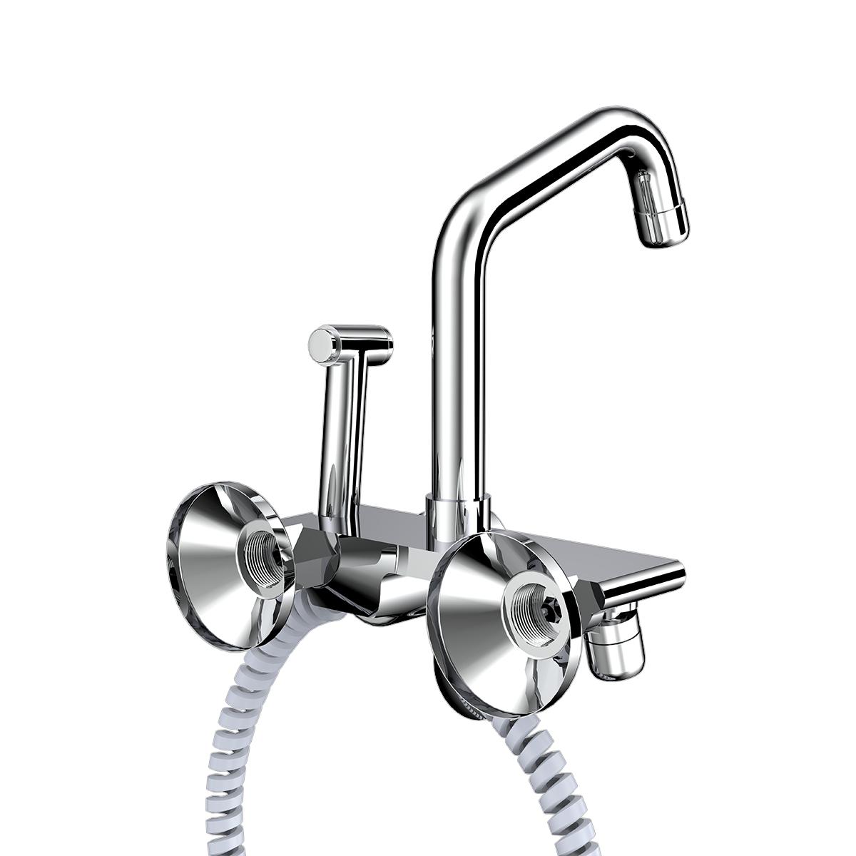 R.N. Chrome Plated Wall Mounted Sink Mixer Set Faucet RNAMA24G51_1