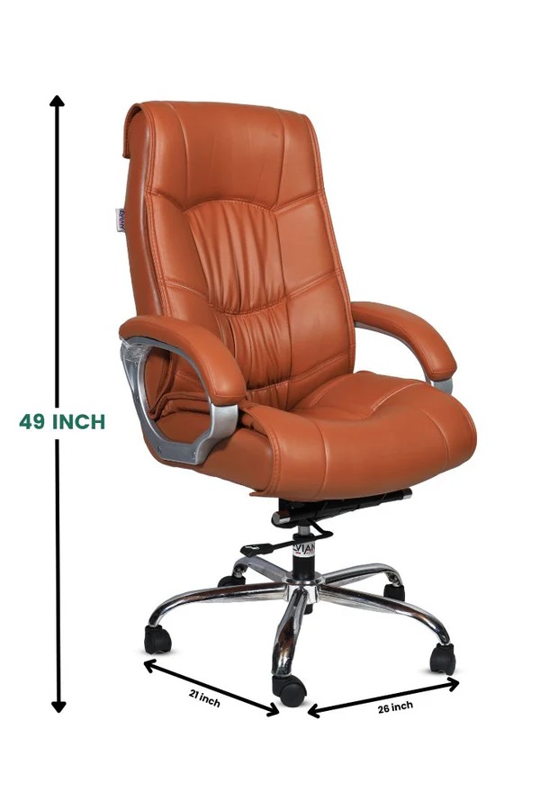 EVIAN Revolving Brown 1244 x 660 x 533 mm Wooden Office Chairs_2