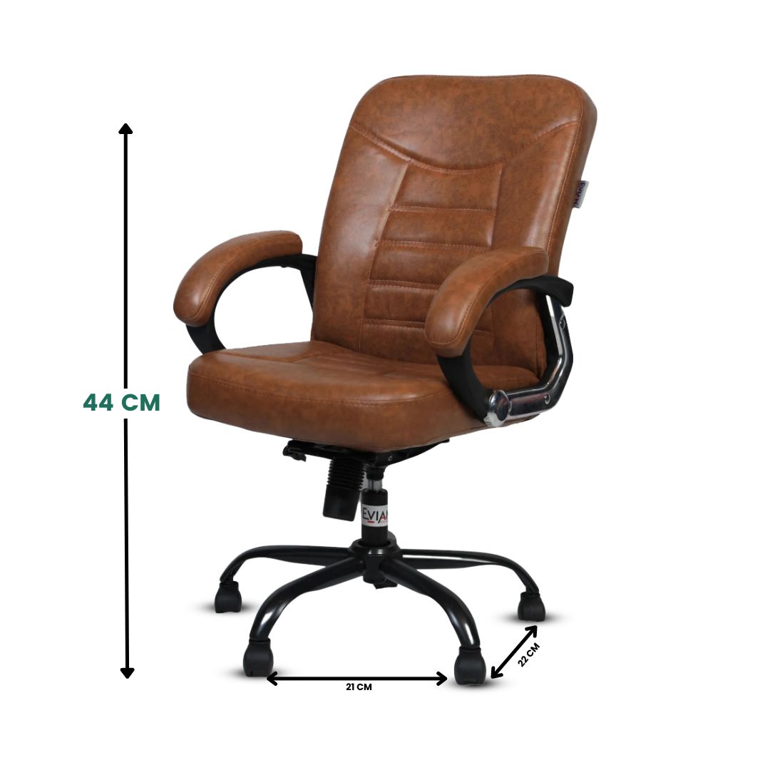 EVIAN Staff Chair Brown 1016 x  584 x 469 mm Metal Office Chairs_2