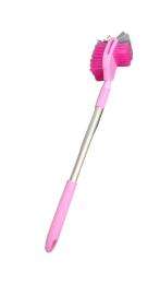 Plastic Double Sided Toilet Cleaning Brush Steel Pink_0