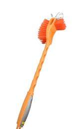 Plastic Double Sided Toilet Cleaning Brush Plastic Orange_0